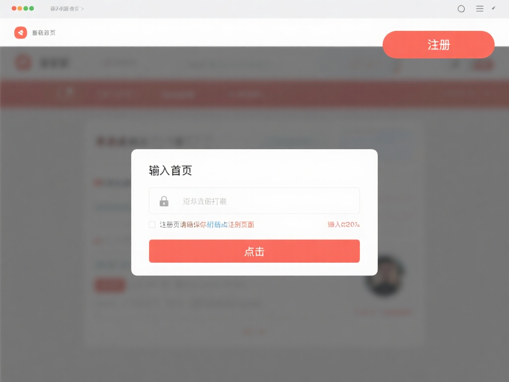 进入首页后，页面右上角一般会显示明显的“注册”按钮